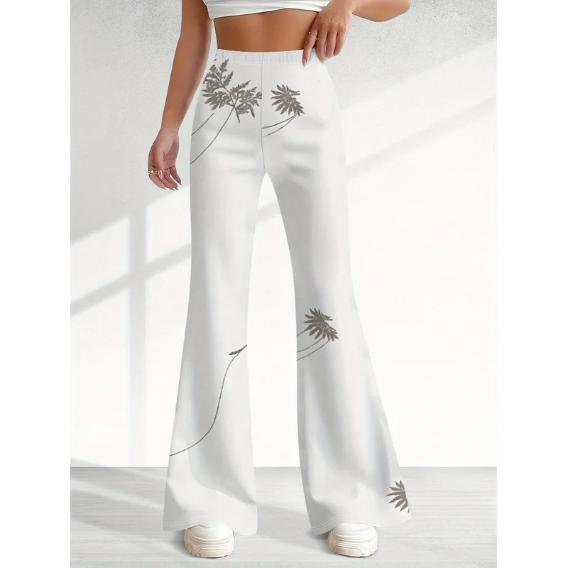 Printed flared pants for teenagers aged 7-16, suitable for daily street wear and suitable for all seasons.