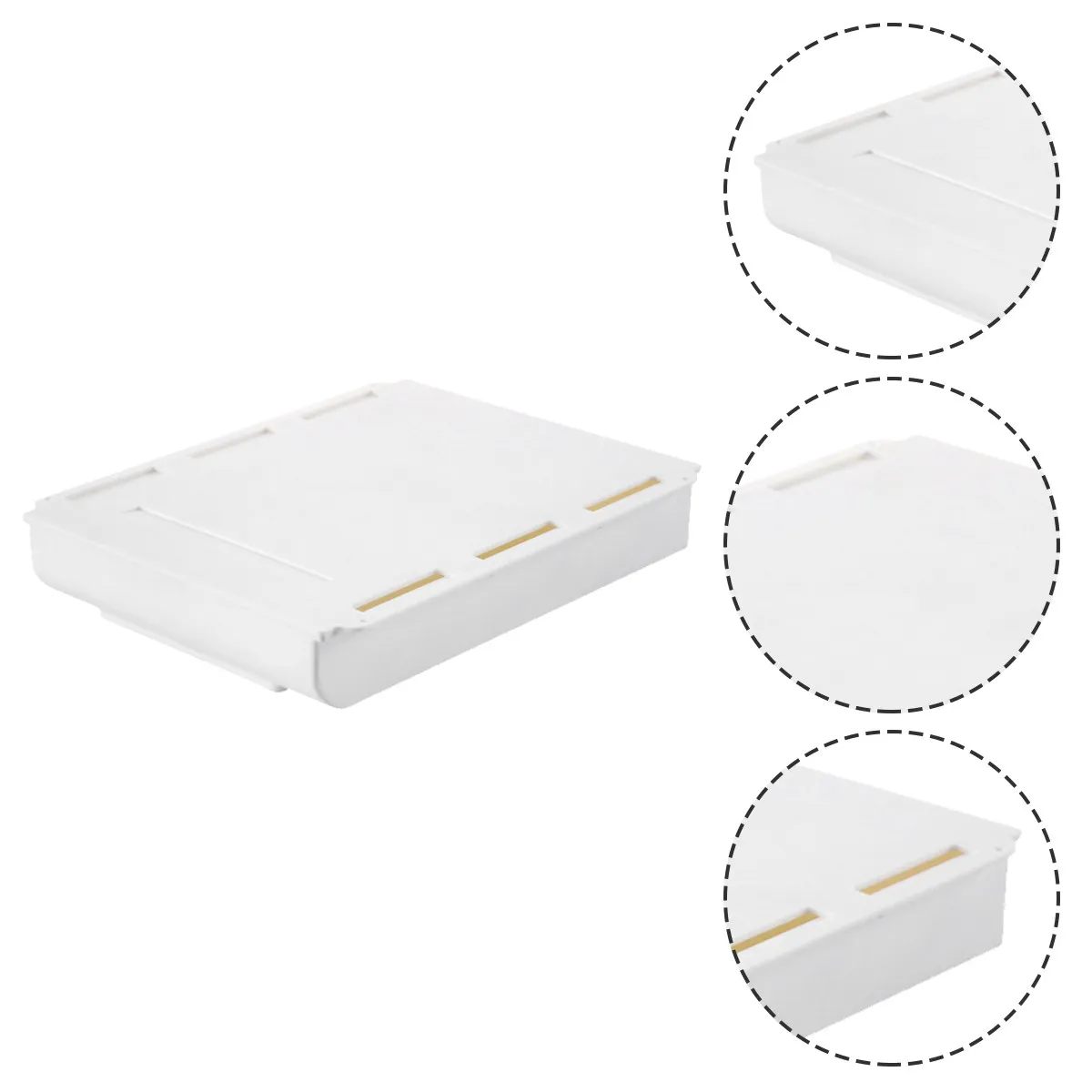 Under Desk Drawer Tray Hidden Desk Organizer Self Adhesive Premium Plastic Storage Box for Pencils Erasers Tools Jewelry Kitchen