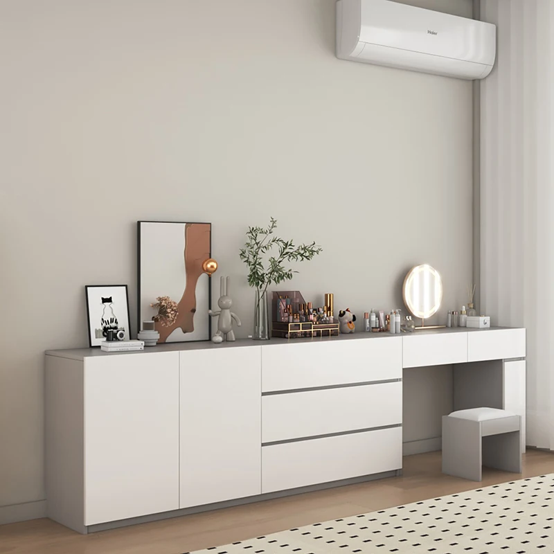Modern Service Vanity Table System Large Cosmetics Makeup Dressing Table Bedroom White Storage Penteadeira Postmodern Furniture