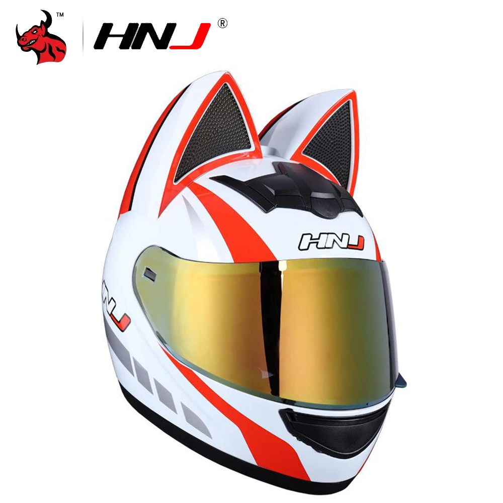 

Winter Riding Motorcycle Helmet Unisex Motorbike Helmet Scooterlue For Reisende Cute Cat Ears Girlfriend Gift Motorcycle Helmet