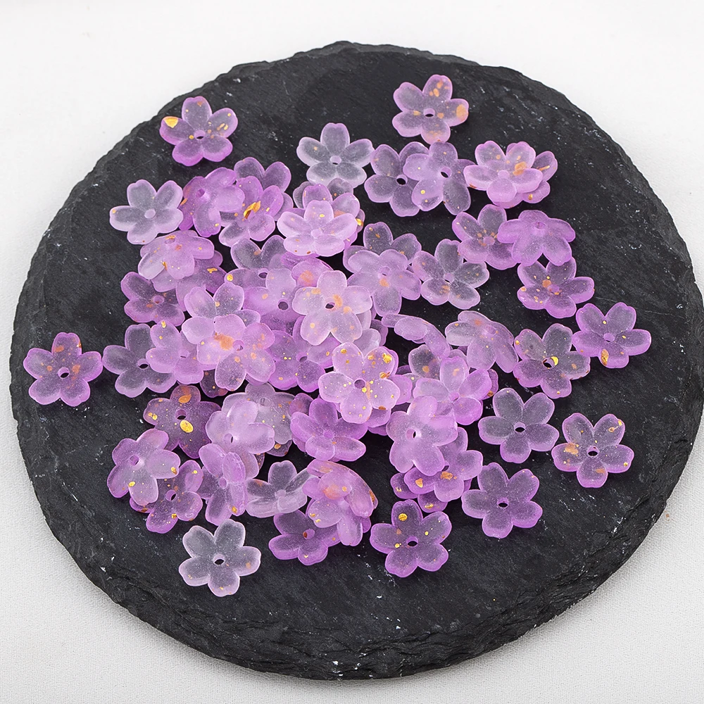 5g Bunte Blumen-Acryl-Abstandshalterperlen, Blumenperlenkappen für DIY-Ohrringe, Halsketten, Schmuckherstellung, Dekoration, Kleidungsperlen – Detail 8