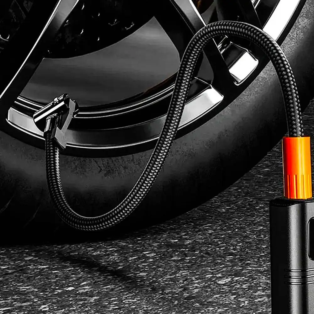 Car Tire Air Inflator Hose M6 Thread Quick Inflation Air Motorcycle Accessories Hose 30cm Car Connector Pump Inflation Tire J6P0