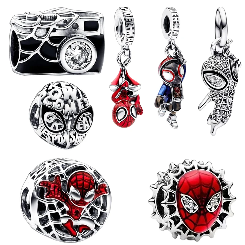 جديد مينيسو ديزني سحر غرزة الرجل العنكبوت الرجل الحديدي المنتقمون الخرز صالح الأصلي 925 الفضة أساور DIY بها بنفسك النساء مجوهرات هدايا #3