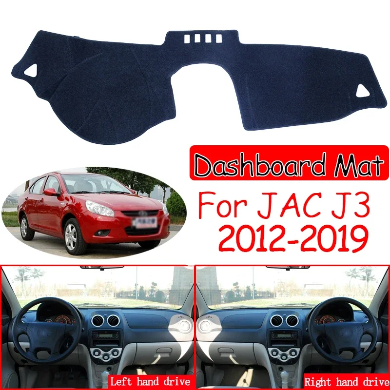 

Противоскользящий коврик для приборной панели, солнцезащитный козырек, коврик для защиты от УФ-лучей, автомобильные аксессуары для JAC J3 A13 IEV4 Turismo 2012 ~ 2019