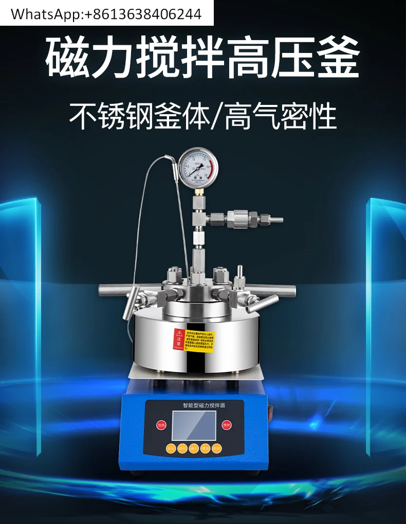

Magnetic Stirring High Pressure Reactor Laboratory Miniature 50ml-500ml High Temperature Gas Hydrogenation Reactor