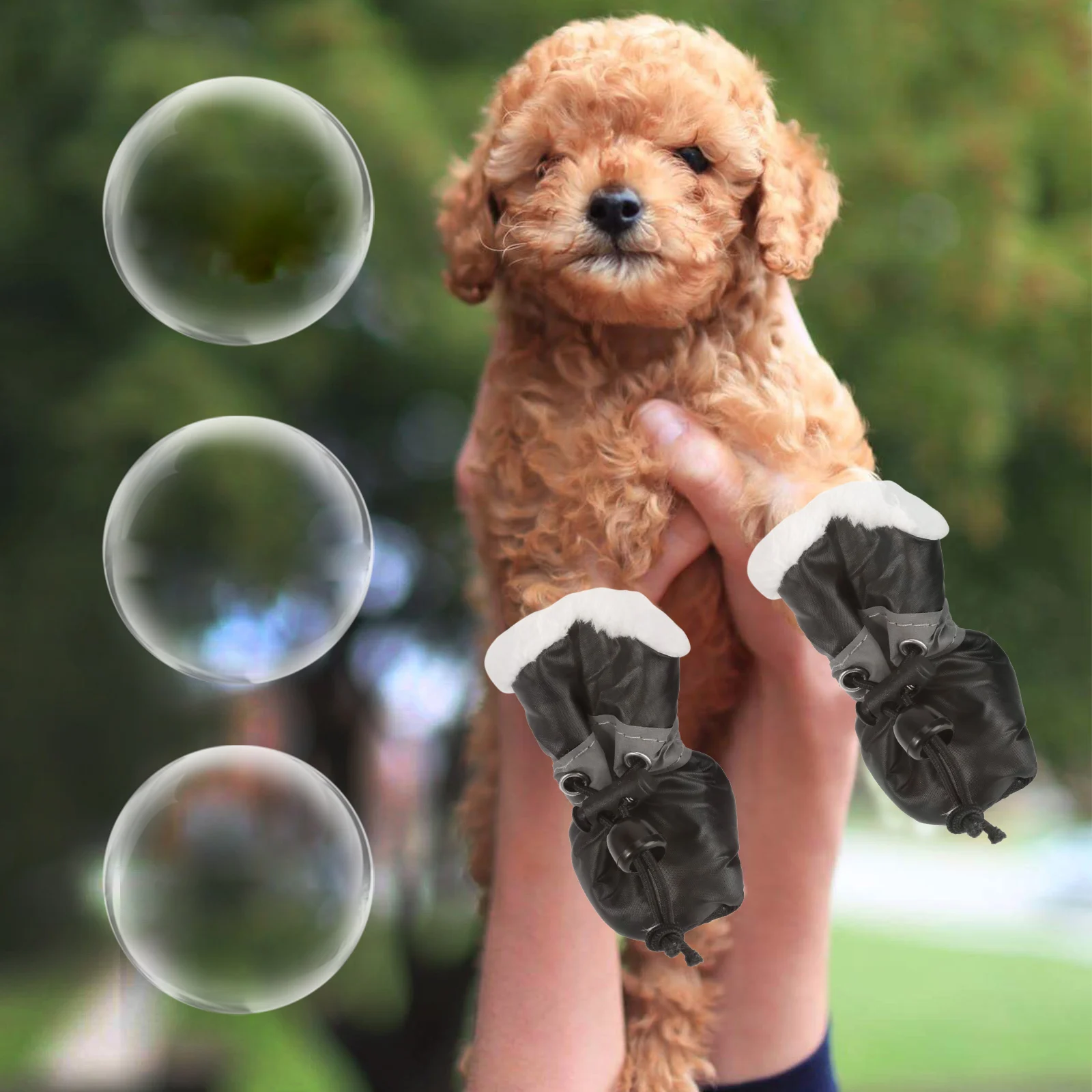 

4Pcs Anti- Dog Running Shoes Easy Wear For Outdoor Activities And Rainy Days