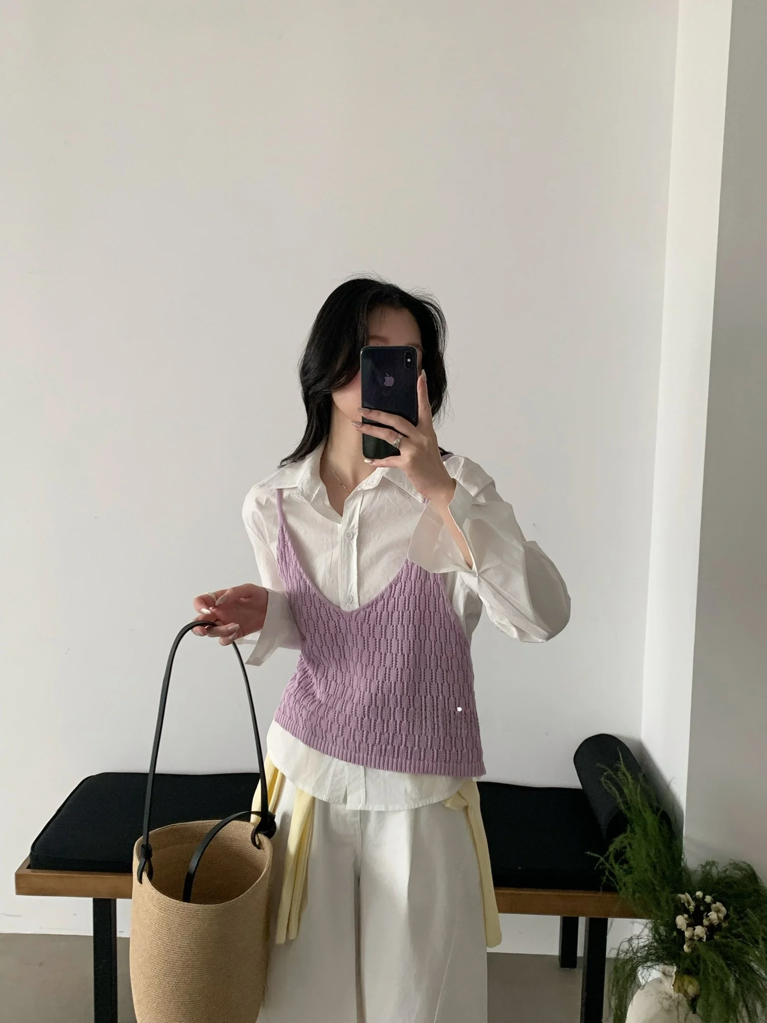 

Оригинальный комплект Aimistyle: вязаный топ-бандо и жилет для женщин, многослойный комплект из двух предметов, модный весенний наряд