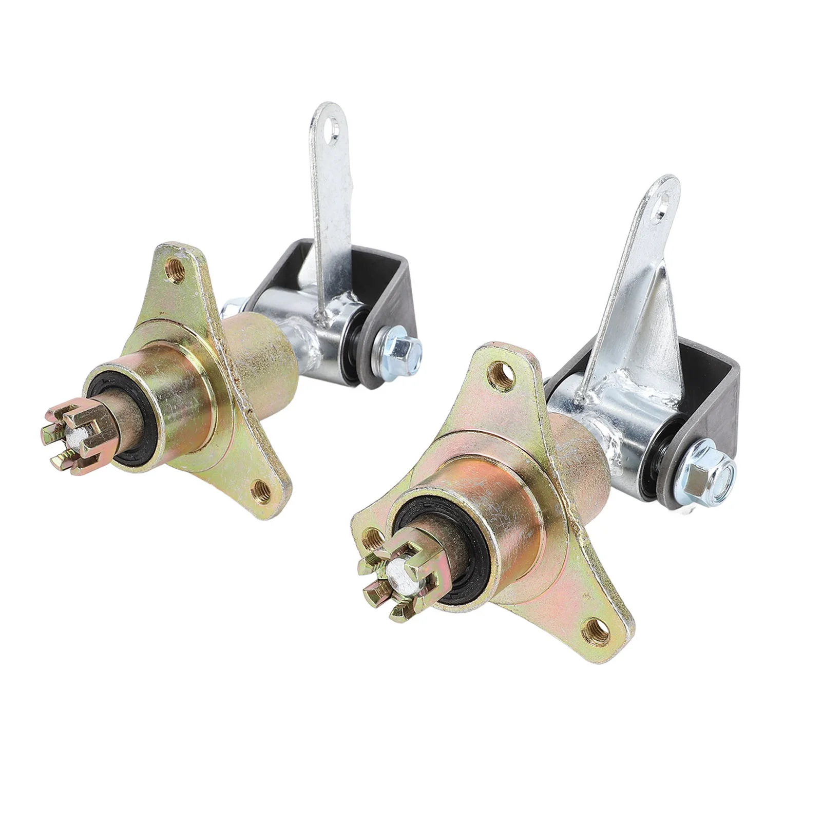 

1 Pair ATV Steering Spindle Bracket Set 3 Stud Front Wheel Hubs Steering Spindle For 6 Inch Tires ATV Go Kart Quad Bike