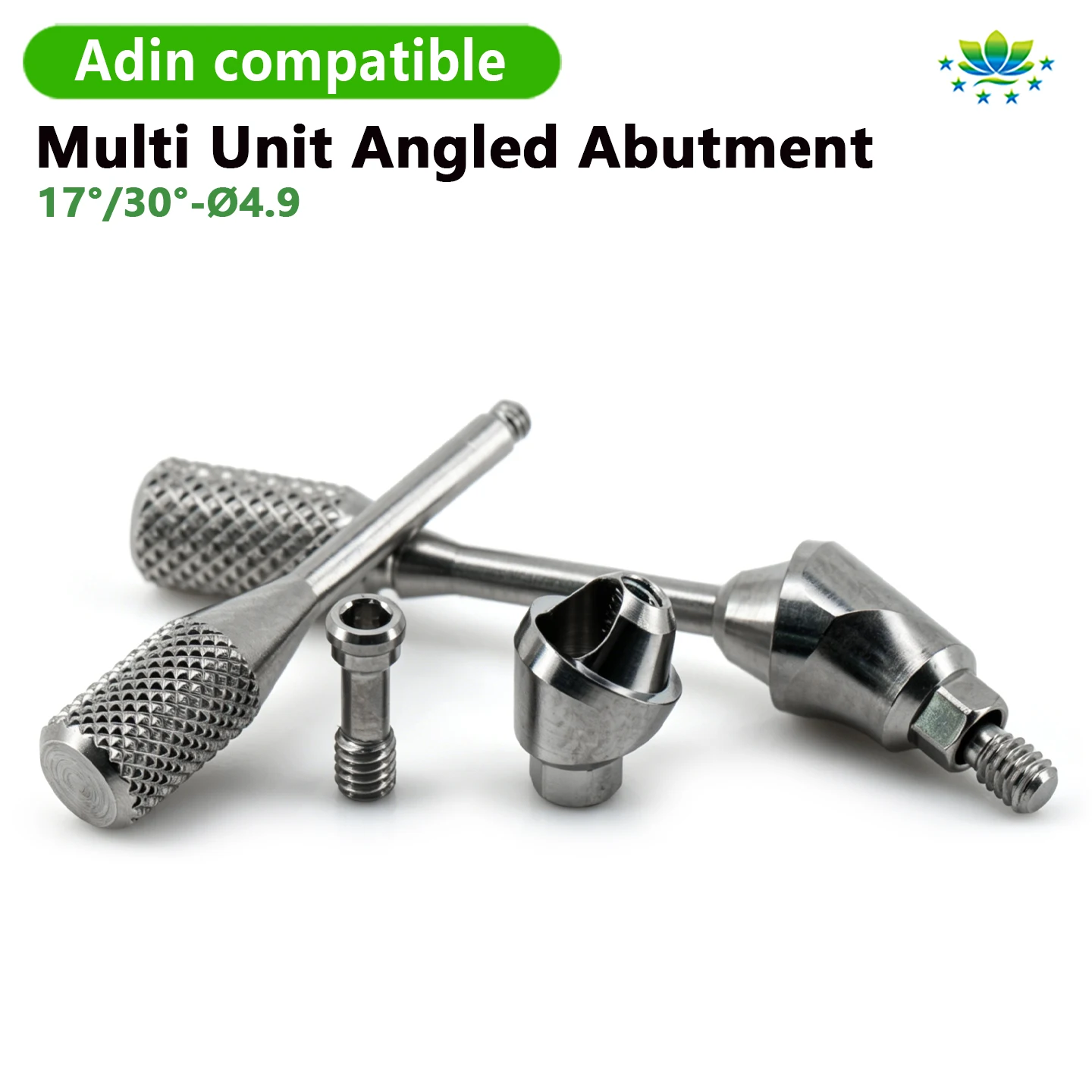 OEM/ODM 17° & 30° Titanium Bases CAD/CAM Customized, 24H Shipping Compatible with Adin Implant System for Dental Labs in Stock