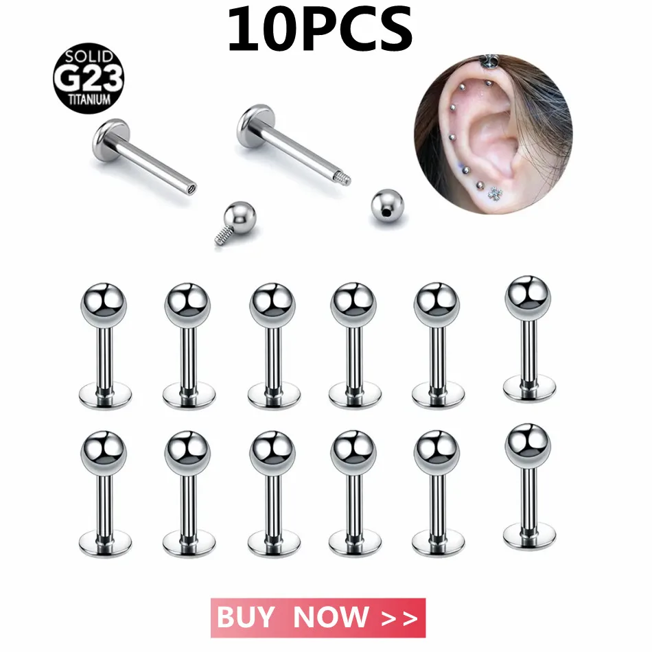 10 Stück Scharniersegment Nasenring Edelstahl Nasenring Septum Clicker Piercing Lippe Ohrknorpel Helix Körperpiercing Schmuck – Detail 16
