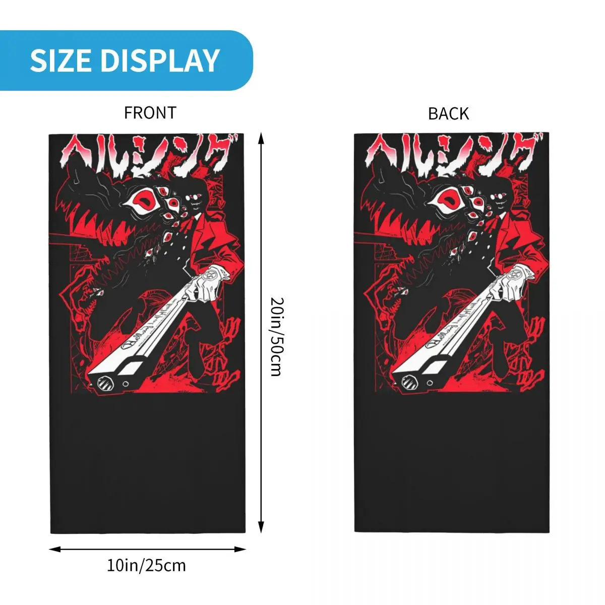 Hellsing Alucard Bandana Neck Gaiter Motorcycle Club Hellsing Wrap Scarf Cycling Face Mask Hiking Unisex Adult Winter