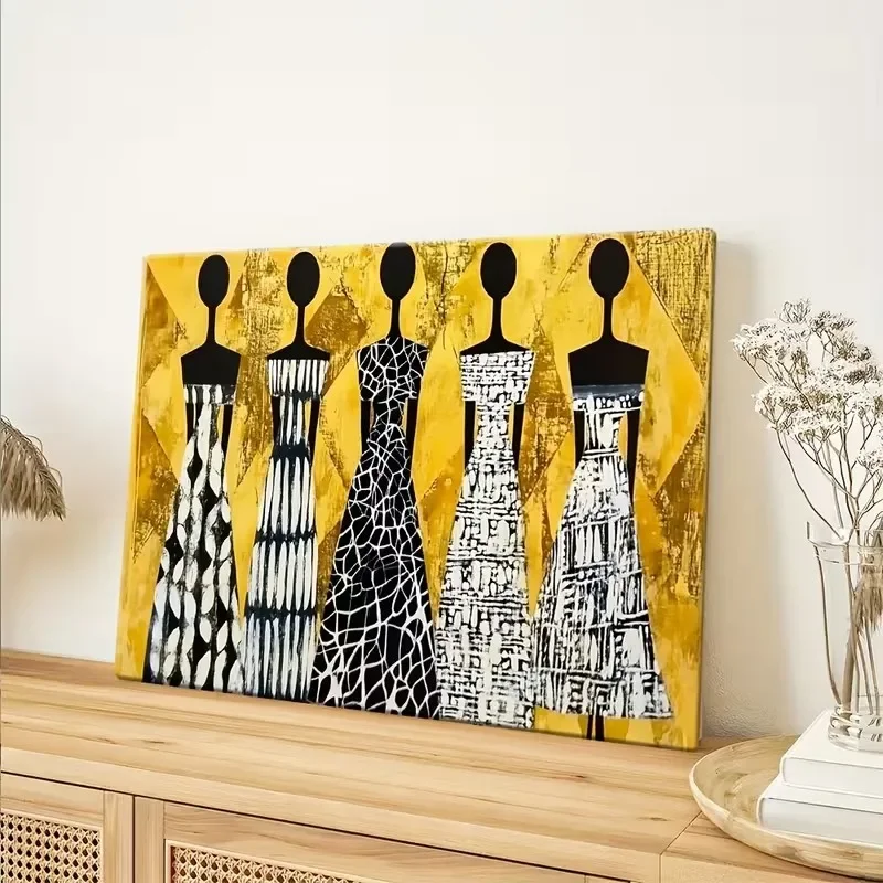 Multiple sizes 1pc frameless Canvas Painting,Modern Abstract African Tribal Woman Poster and Prints Canvas Painting Wall Art Pic