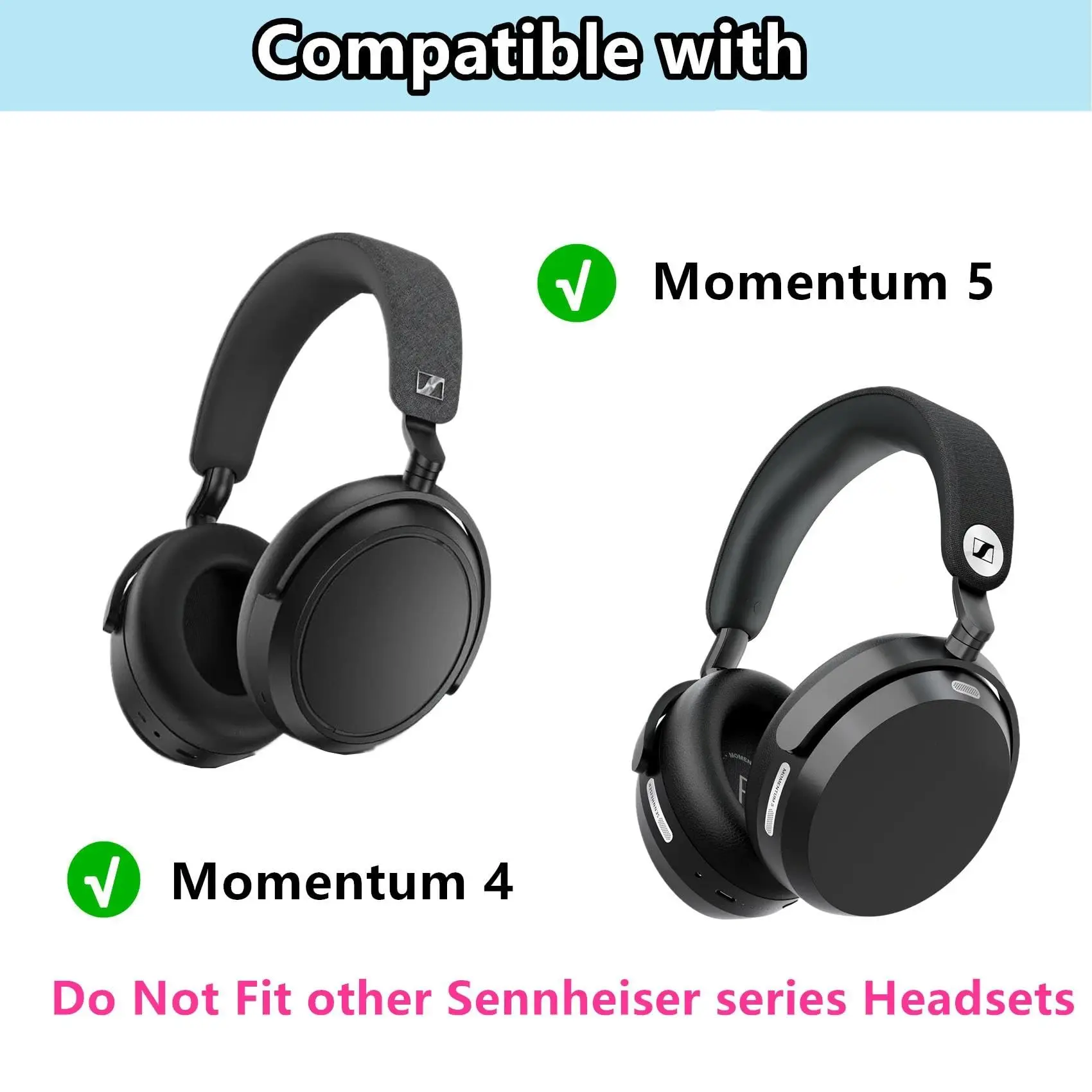 Cooling Gel Softer Ear Pads, Replacement Ear Cushions for Sennheiser Momentum 4 & 5 Wireless Headphones