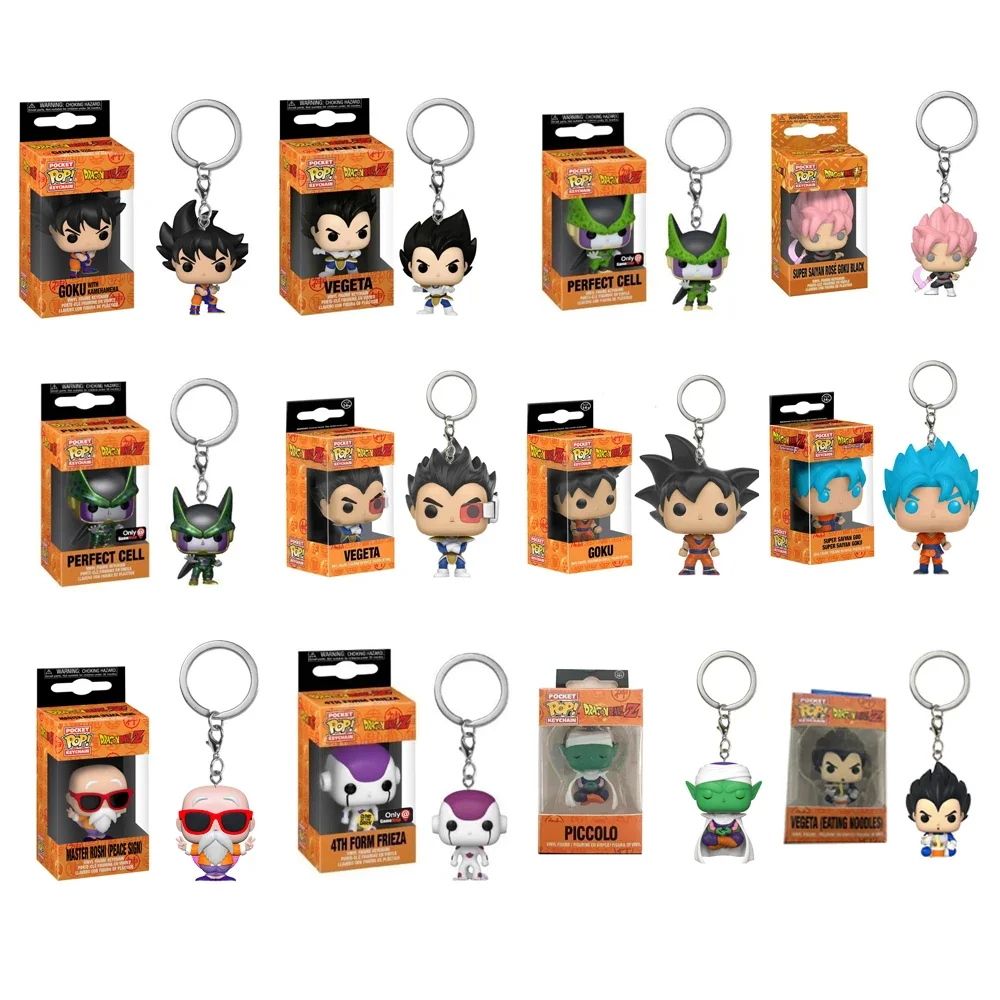 Funko pop Keychain Dragon Ball Z GOKU VEGETA PICCOLO PERFECT CELL GOHAN Vinyl Action Figures Toys