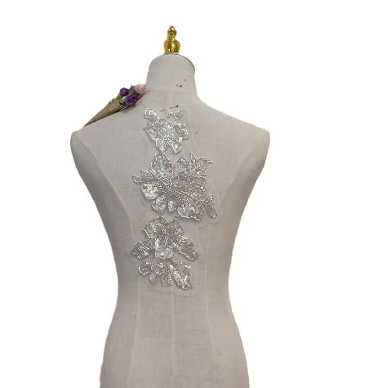 

Silver beads, sequins, flower lace fabric, embroidery stickers, clothing accessories, stage performances, clothing accessories