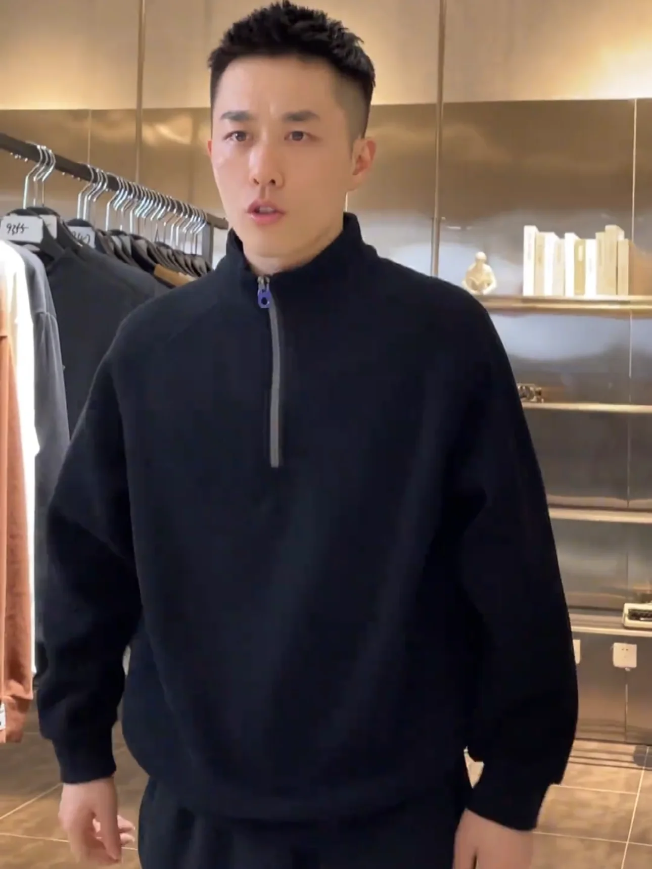 

Мужская повседневная толстовка на молнии с флисовой подкладкой, теплая, с воротником-стойкой, свободного кроя, модная, универсальная, осенне-зимняя верхняя одежда