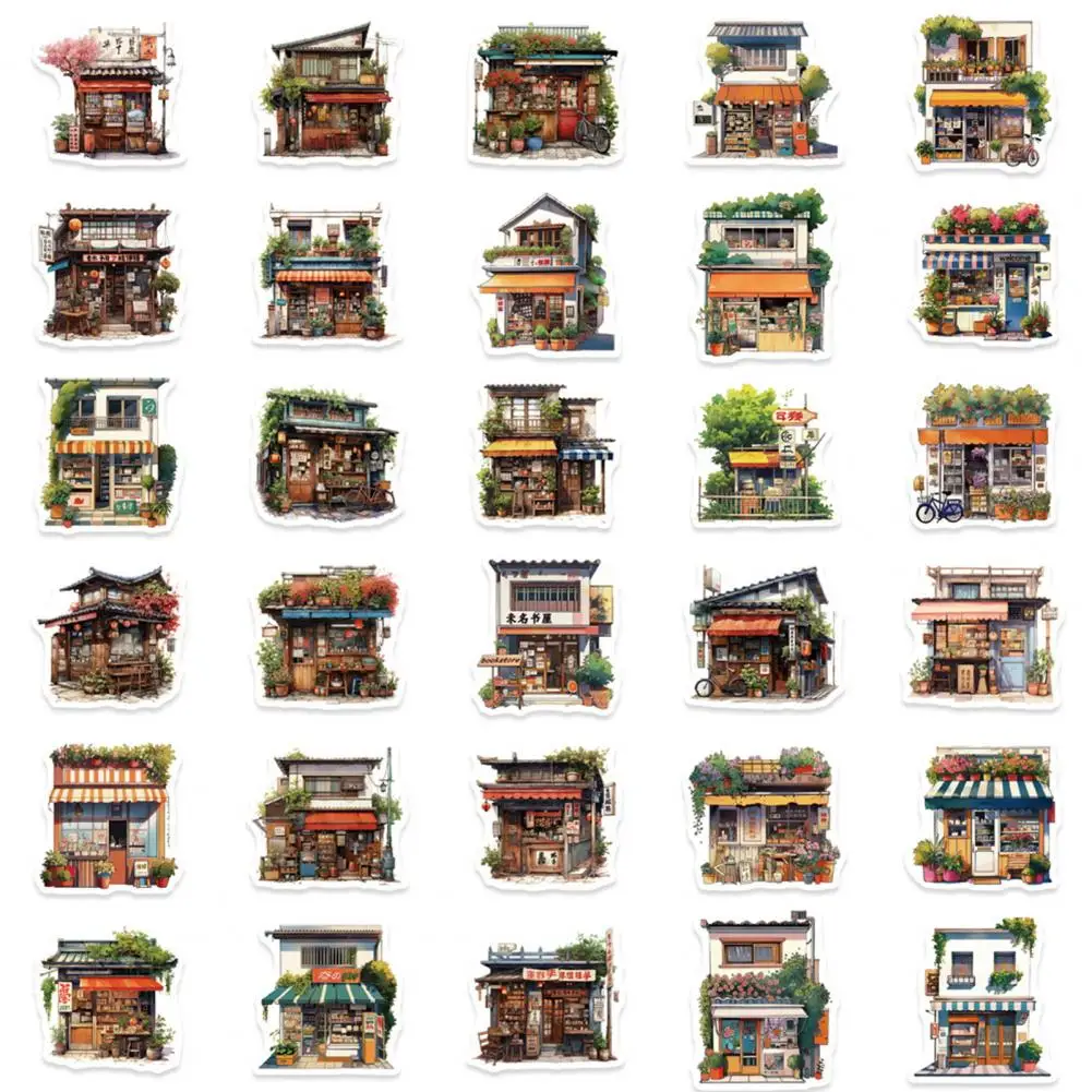 สติ๊กเกอร์ตกแต่ง55ชิ้นชุดสติกเกอร์ชุดย้อนยุคการ์ตูนสำหรับโทรศัพท์แล็ปท็อปสเก็ตบอร์ดสติกเกอร์น่ารักศิลปะ DIY สำหรับสมุดภาพ