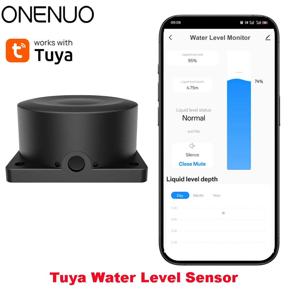 Tuya WiFi Intelligente Fernbedienung Tank Level Erkennung Smartphone Voll Wasser Alarm System Controller Wasser Tank Level Sensor