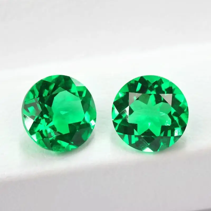 

Laboratory-Grown Emerald Colombian Round Emerald Artificial Synthetic Irregular Color Gemstone Full Specifications