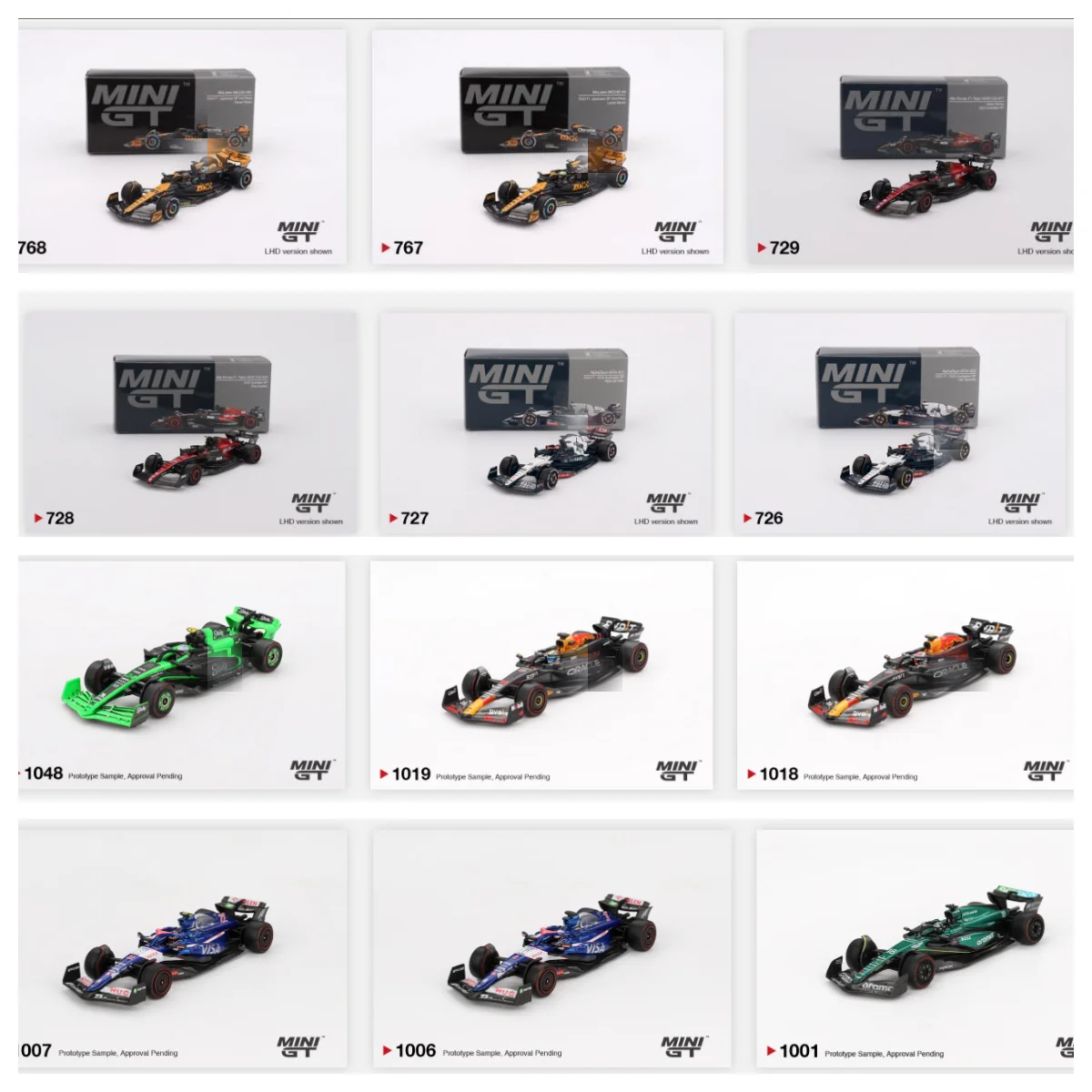 

Mini gt RB16B Tyrrell P34 #4 #11 AT03 #22 521 584 836 Winner F1 Race 1/64 Diecast Model Car Collection Limited Eidtion