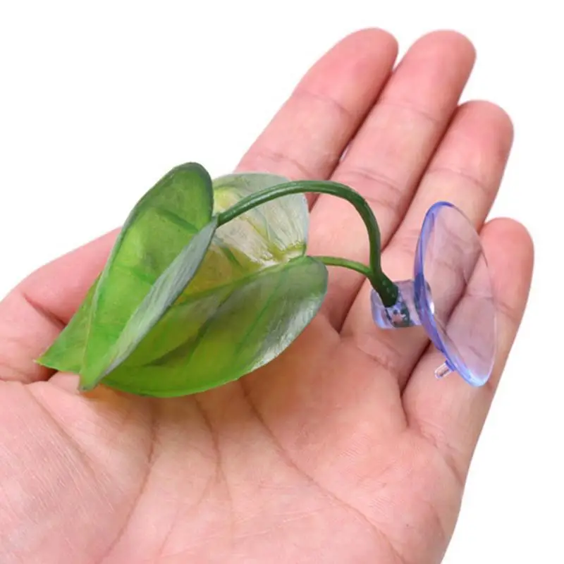 1Pc Artificial Aquarium Leaf Plants Decoration Betta Fish Rest Spawning Ornamental Plant Betta Fish Play Relax Hide Leaf Hammock