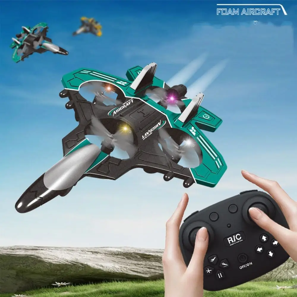 

EPP Foam Remote Control Foam Fighter Gravity Sensing Rechargeable Glider Flying Helicopter Toy 2.4G Stunt with Light
