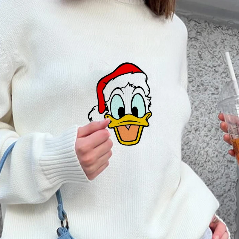 สไตล์เกาหลี Mickey Mouse ฤดูใบไม้ร่วงฤดูหนาวถักเสื้อ Pullovers เสื้อลําลองผู้หญิงแขนยาวหลวมเสื้อกันหนาว