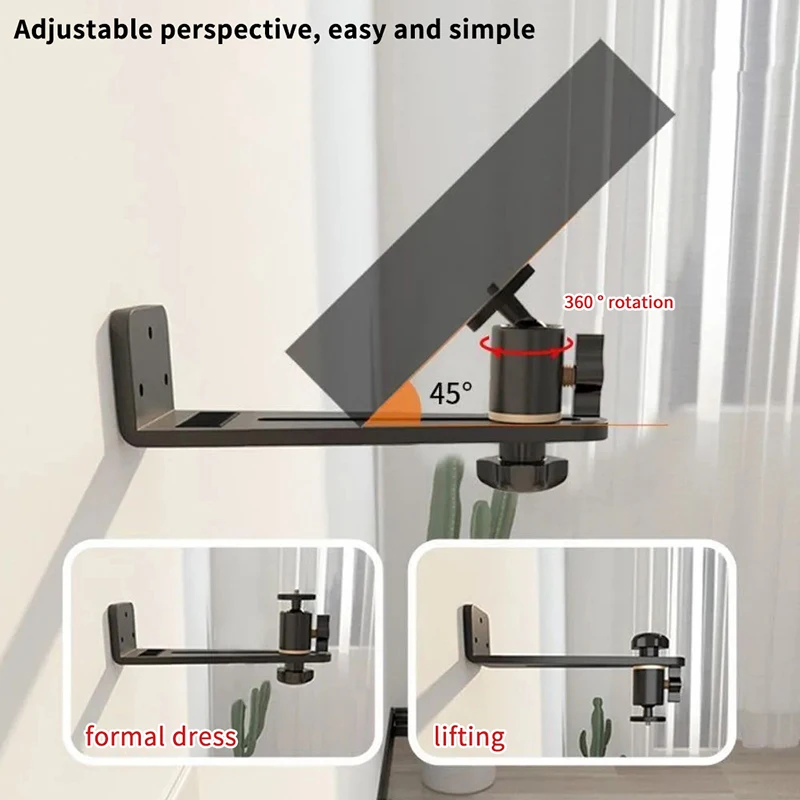 -Portable Projector Bracket 360° Rotatable Wall Mount Beamer Holder Universal 1/4 Screw For XGIMI JMGO Dangbei Projector Stand