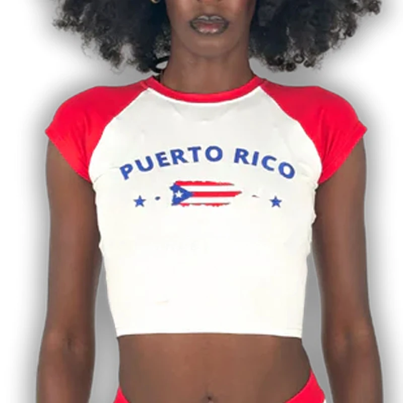New Women's Clothing Summer Casual Sporty Clothes Short Sleeve Crew Neck T-shirt Crop Tops Graphic Embroidery Y2k Sexy Slim Fit image 3