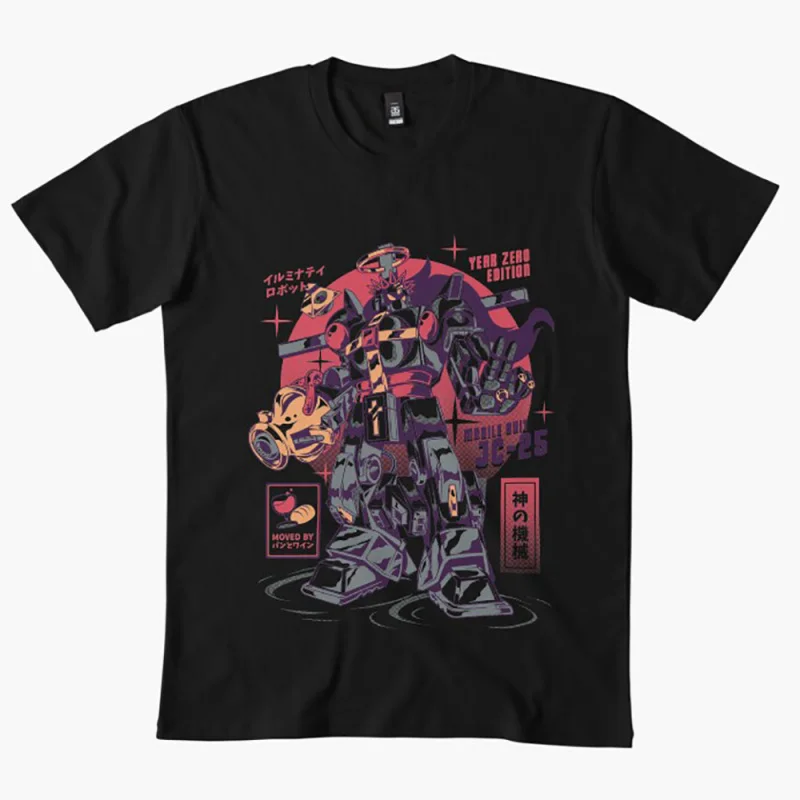 

0405 Classic manga Mecha JC Graphic clothes Anime kotetsu Jeeg the avenger Steel Jeeg Robot t shirt Short-sleeve All size tops