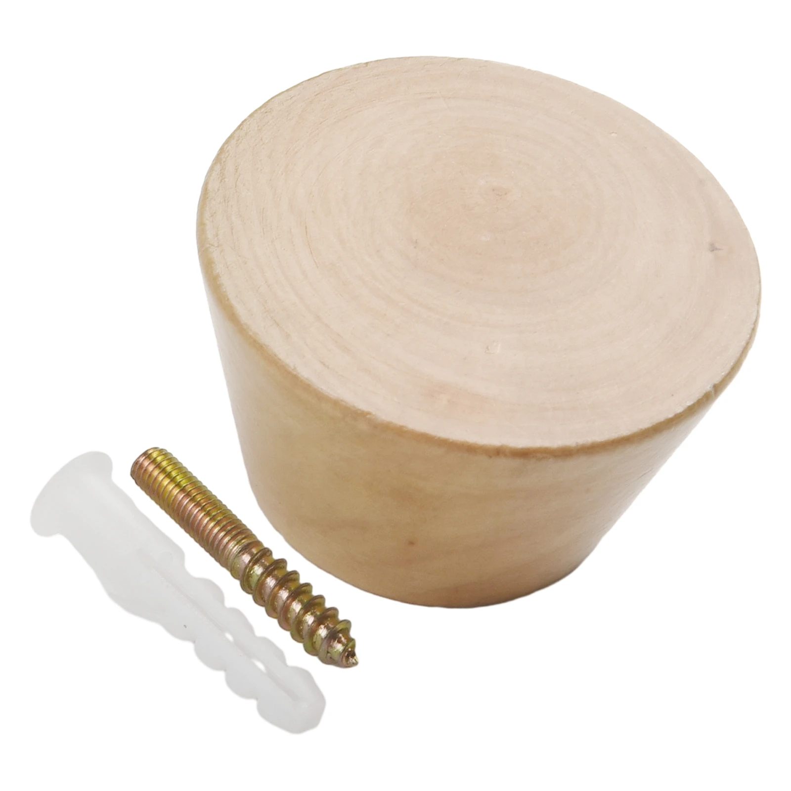 

1PCS Wall Wood Hook With Expansion Tube Nail 3.5cm Round Household Hanger For Hanging Umbrella Clothes Bag Home Supplies