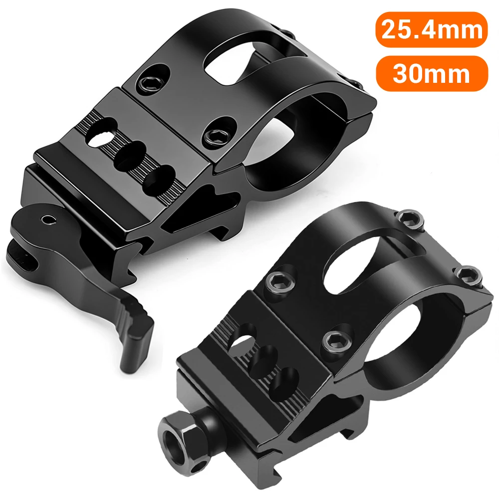Adaptador Picatinny Offset para miras 25,4mm/30mm y linterna – Riel 20mm - imagen 5