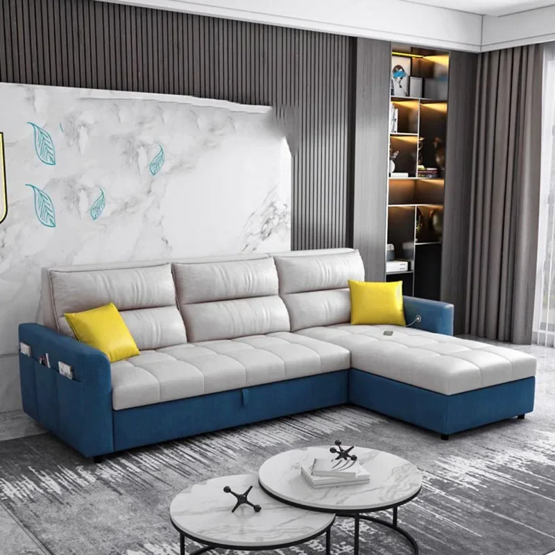 Cozy Waterproof Fancy Sofas Beds Kawaii White Blue Modular Salon Living Room Sofas Modern Luxury Canape Convertible Furniture