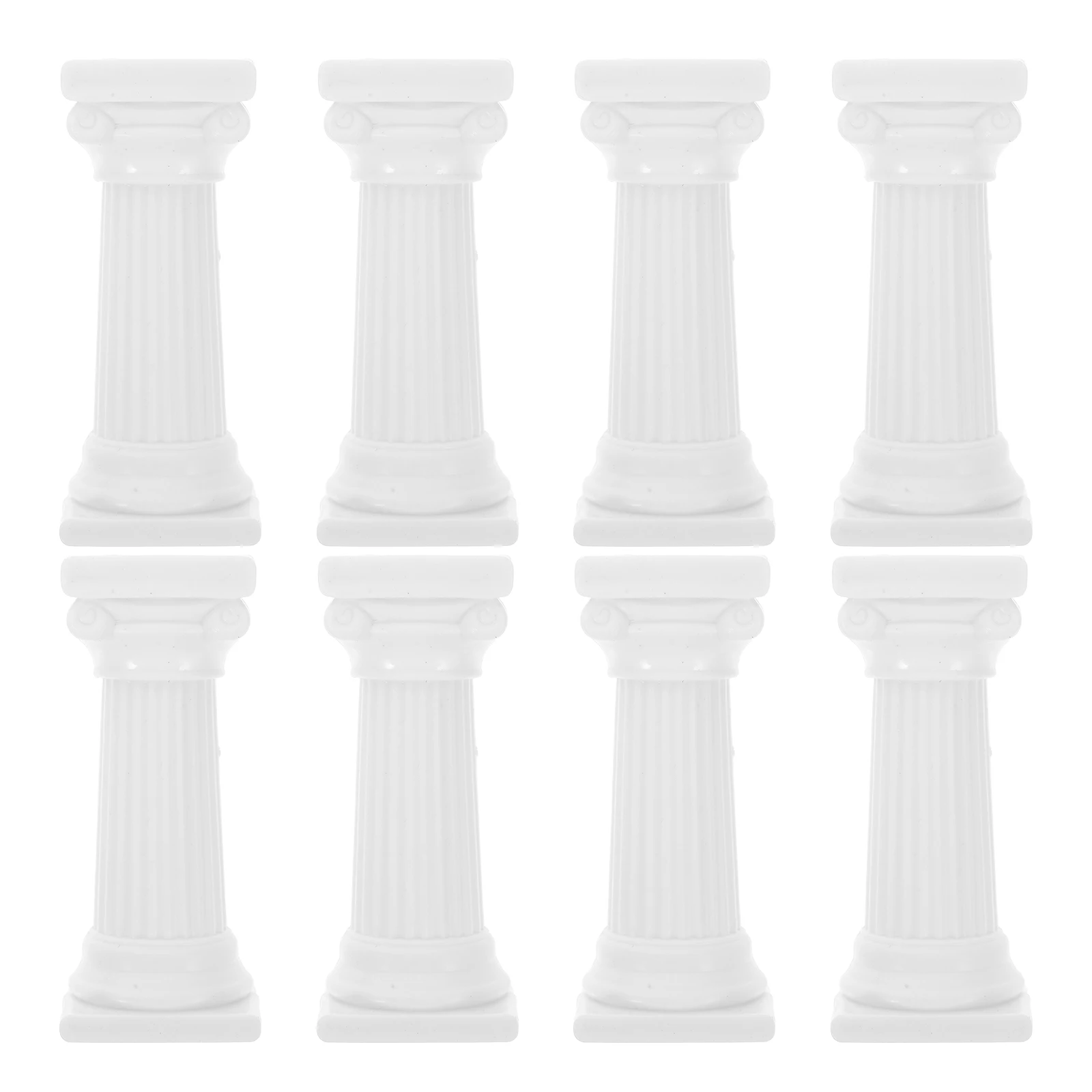 

8Pcs Cake Supports for Tiered Cakes White Roman Column Cake Stands Wedding Party Dessert Table Decoration Display Pillars
