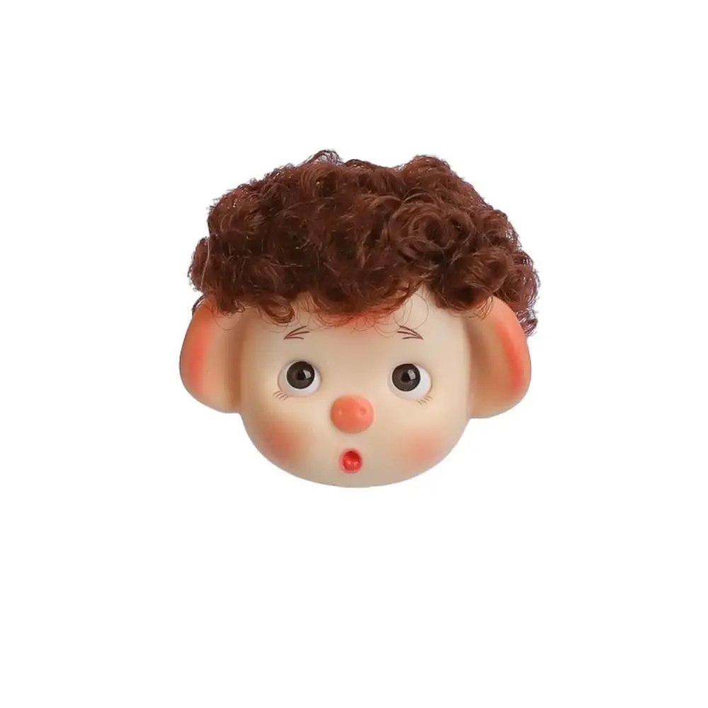 Mooie 1/12 BJD beweegbare gezamenlijke pop lichaam varken hoofd beweegbare naakt 12 kogelgewricht pop DIY speelgoed pop hoofd met haar peuter