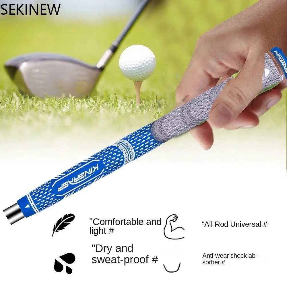 Rubber Golf Club Rubber Grip Non-slip Lightweight Golf Club Grips Black Comfortable Golf Swing Training Grip