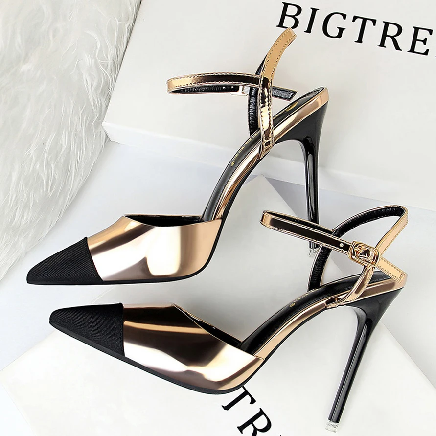 BIGTREE Shoes Women\'s Sandals Pointed Toe High Heels Women Stiletto Summer High-heeled Sandals Ladies Party Shoes Sexy Pumps