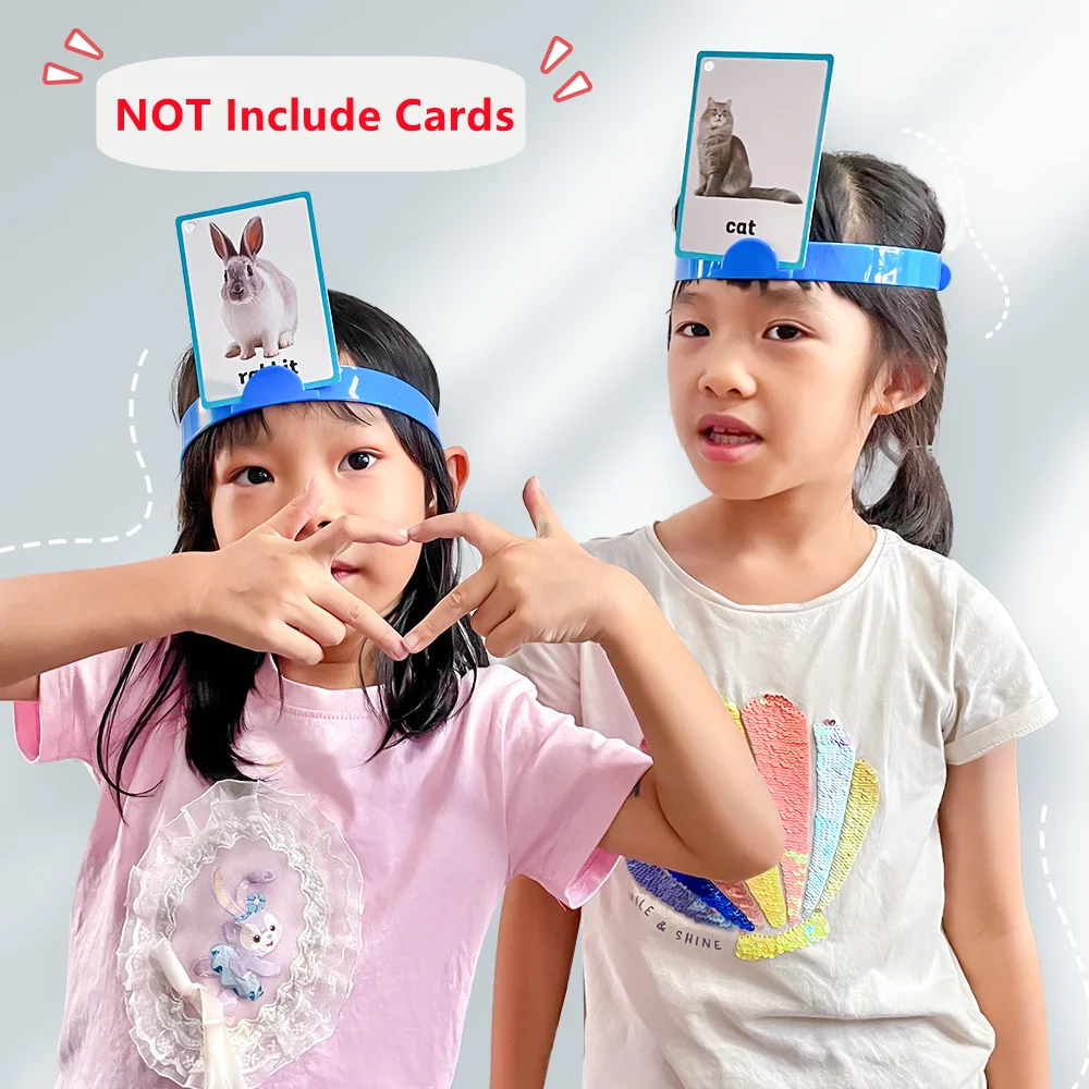 DIY Classroom Game Headbands 40~60CM Adjustable For Kids Adults Funny Guess Games Teaching Aids Words Learning Cards Head Band