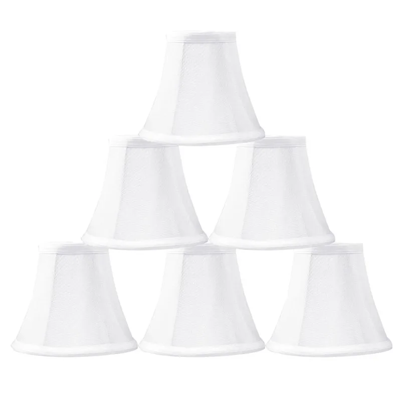 High Quality DIA15cm Cool white Color Lamp Shades For Lamp, Handmade cloth Indoor Chandelier Lampshades Home Decoration, Clip On