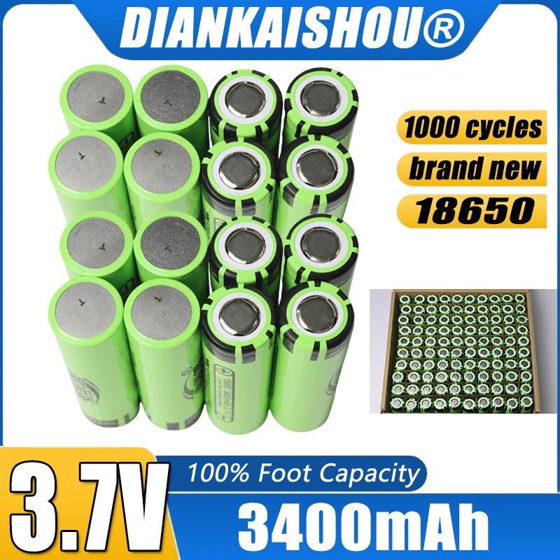 18650 3400mAh 4-400pcs جديد DIANKAISHOU بطارية قابلة للشحن 3.7 فولت 3C تفريغ بطاريات عالية الطاقة للأجهزة عالية الطاقة #1
