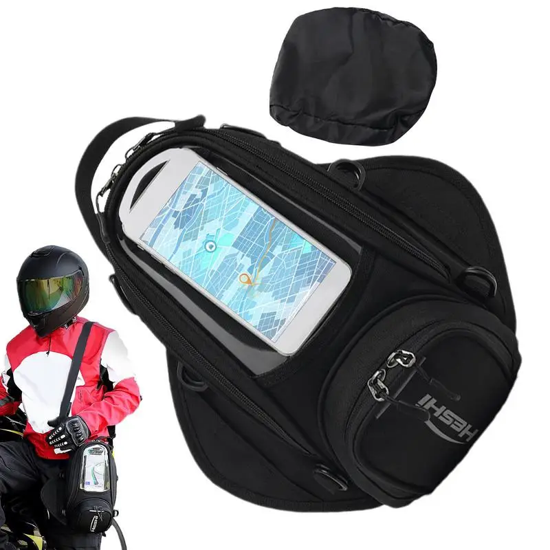 

Motorcycle Tank Top Pouch Water Resistant Dirt Bike Gas Oil Fuel Saddlebag Motorbike Riding Bag With Waterproof Touch Screen