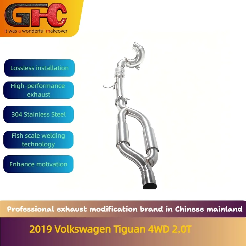 Applicable to the 2019 Volkswagen Tiguan 4WD 2.0T SUS304 High-performance No Cell Catalytic Downpipe Packaging insulation layer