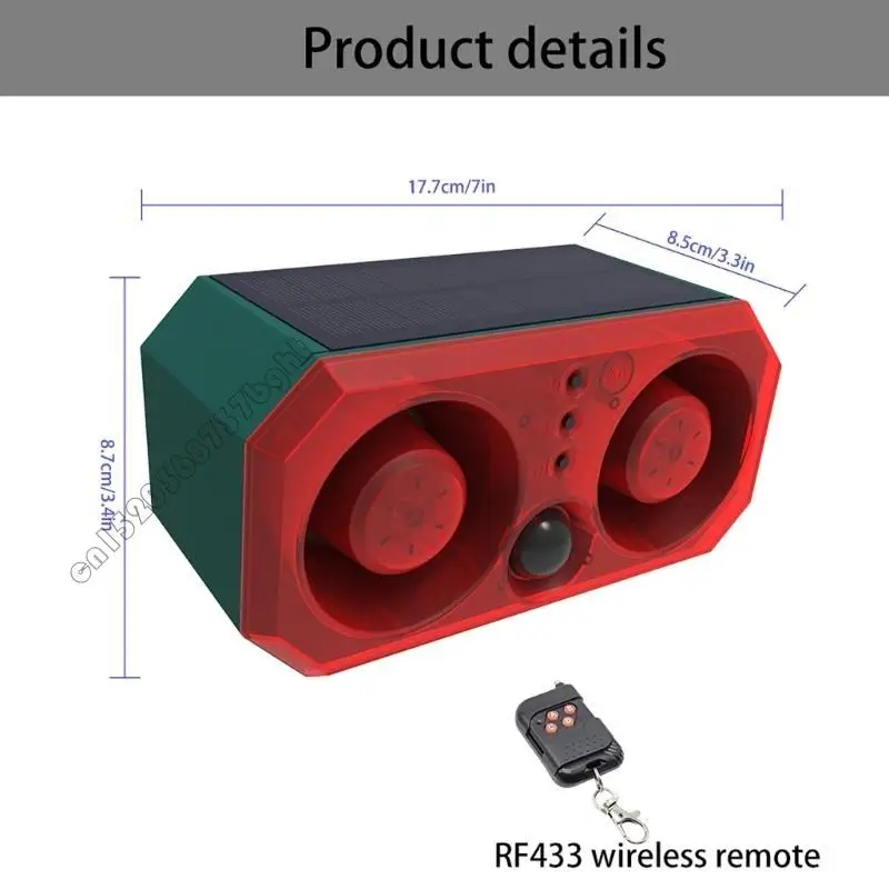 Solar Animal Driver Solar Alarm ABS Material Suitable for Farm or 4XFB