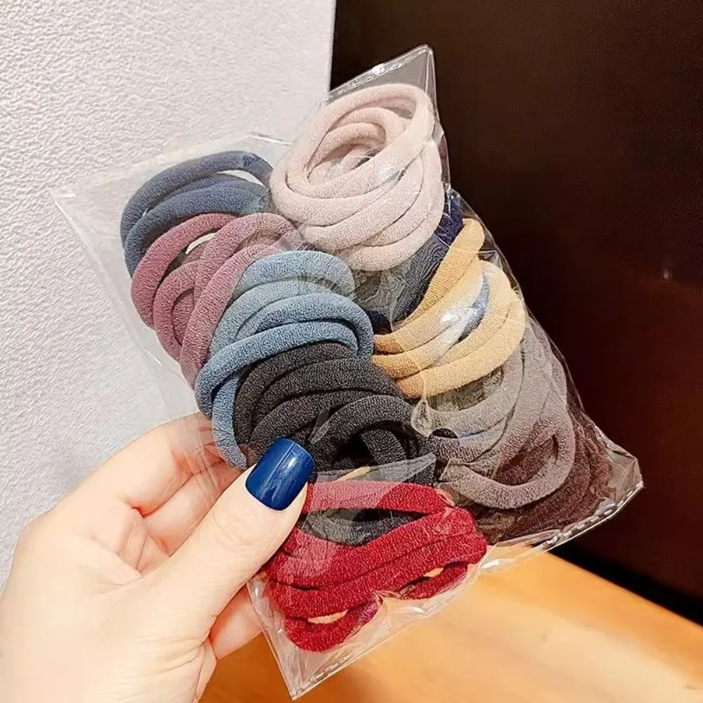 50PCS New High Elastic Colorful Elastic Hair Ties Non-Slip No Damage Hair Rope Seamless Hair Bands For Girls