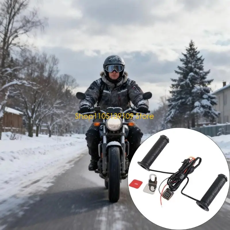 3 وضع تسخين لمقبض الدراجة النارية، 12 فولت، تحكم ذكي في درجة الحرارة، ملحقات ركوب الشتاء