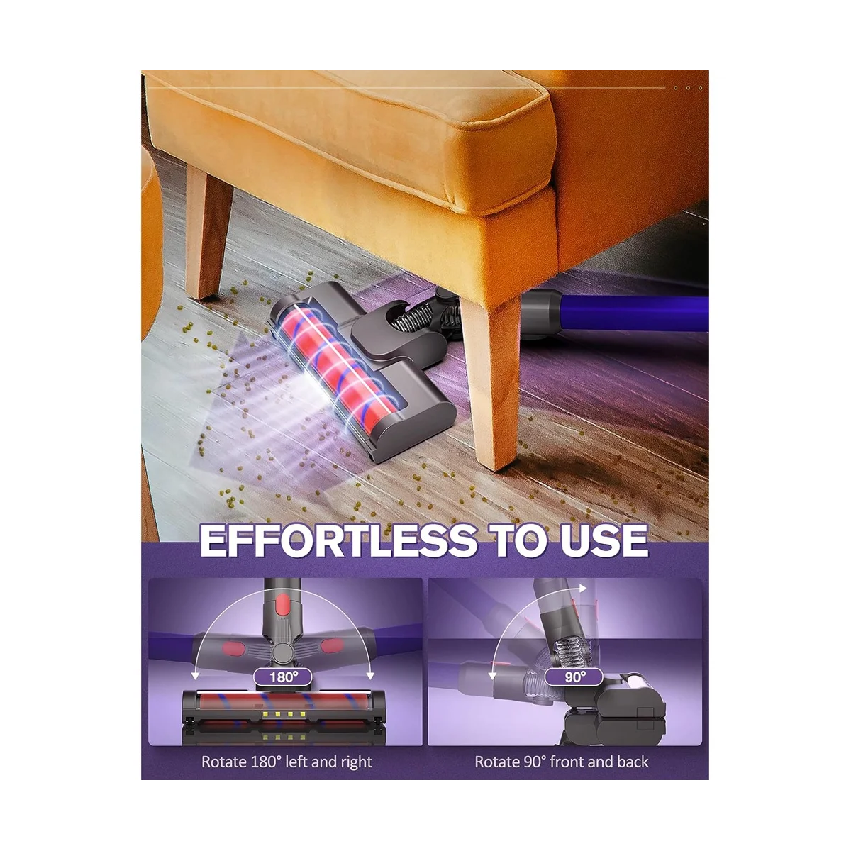 Cabeça de escova para aspirador elétrico, peças de piso substituíveis, V7, V8, V10, V11, V15