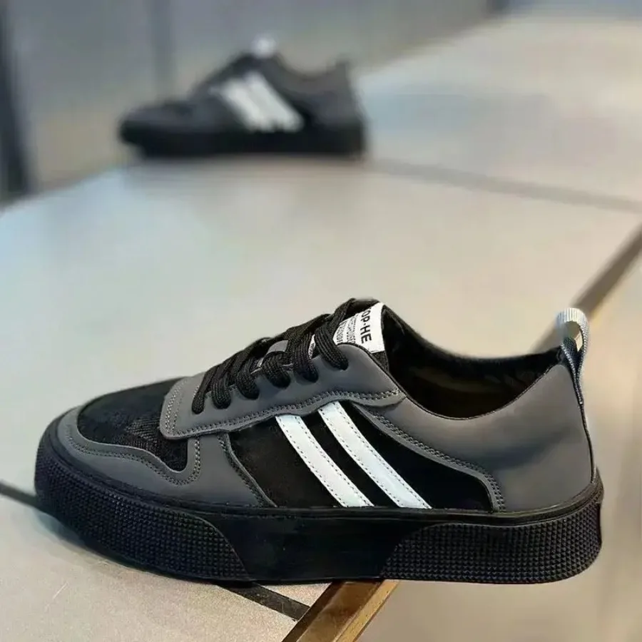 

Men' Lightweight Breathable Low-Top Sneakers with Thick Platform Sole - Upper and PVC Sole Suitable for Casual Outdoor Gym Urba