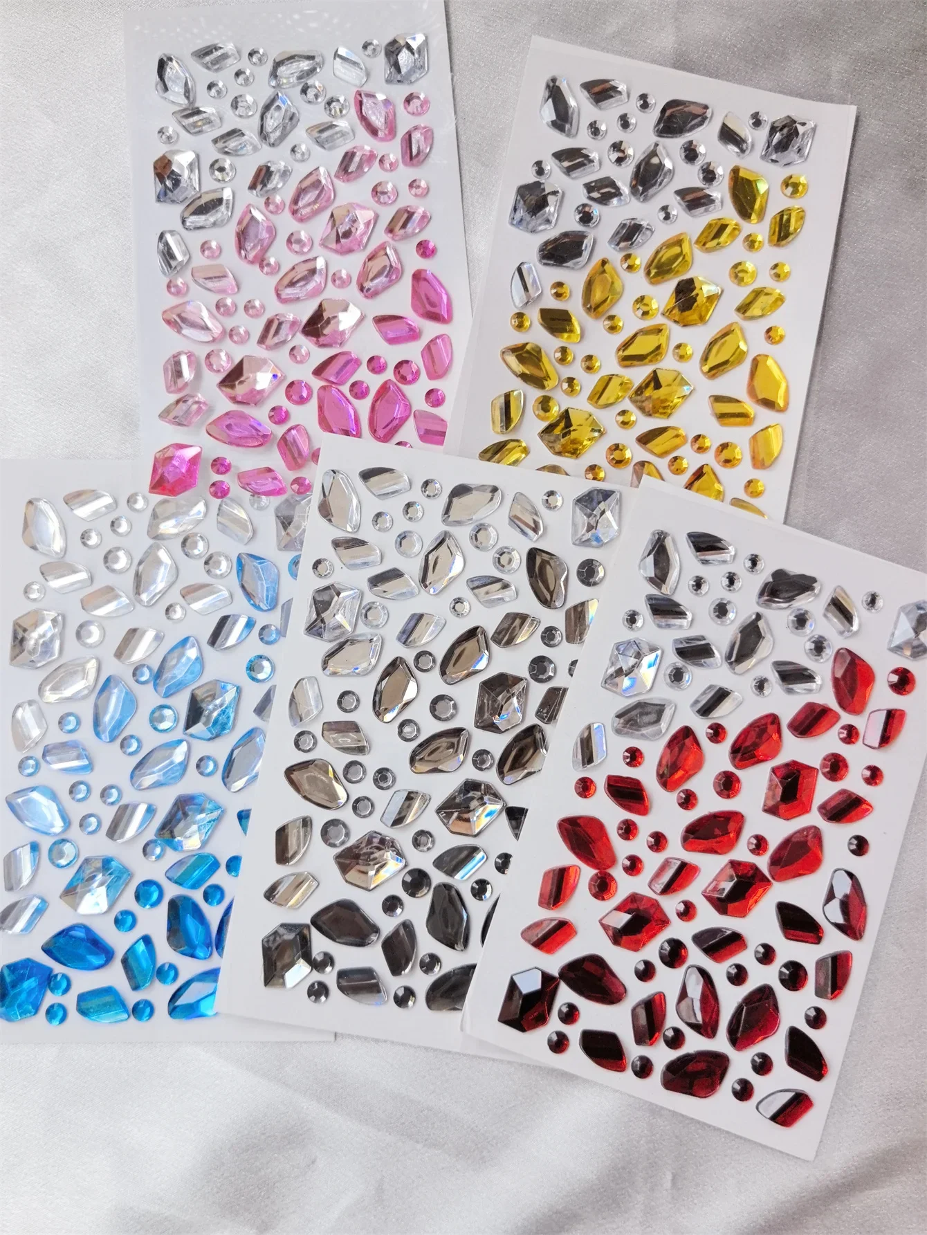 جوهرة مزيفة ملصقات جوهرة مكياج ، مكعبات ثلج ، هالوين ديي ، جواهر عيون وجه ، تأثيري رائع ، مجموعة واحدة ، 1 ، 5 ،
