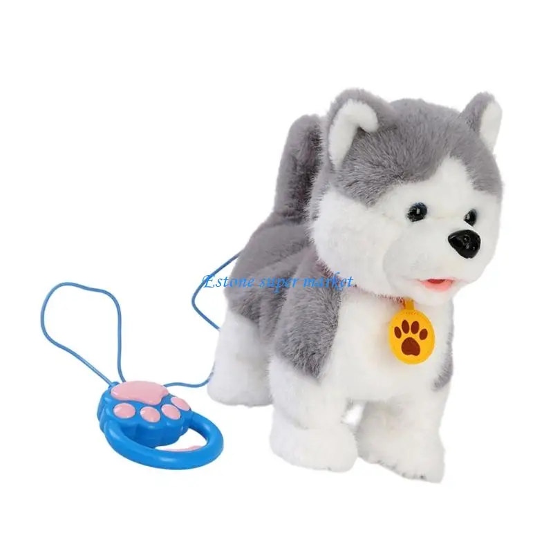 090B Electric Plush Dog Toy With Simulation Walking and Barking Sounds For Children Soft Plush Educational Roleplay Companion