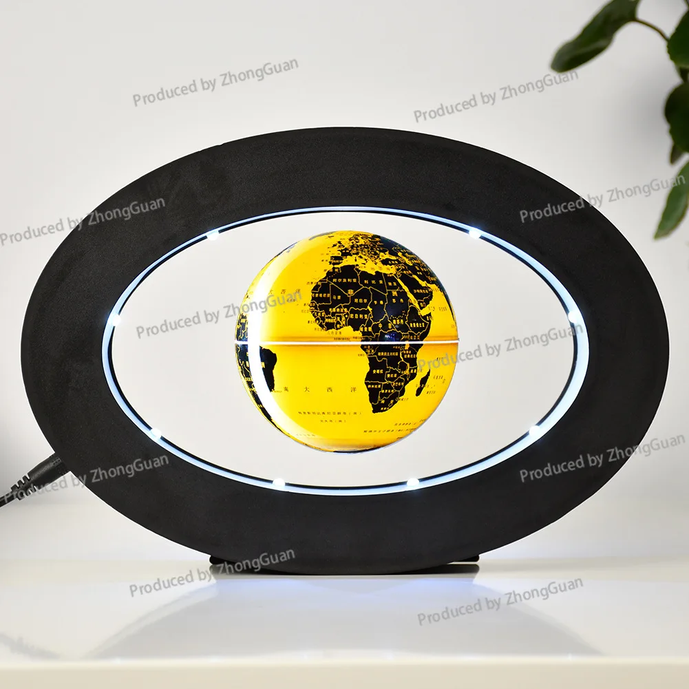 Oval 3-inch Magnetic Levitation Globe New and Strange Creative Ornament Practical Handicraft Christmas Gift